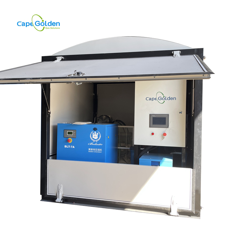 โรงผลิตออกซิเจนเคลื่อนที่อุตสาหกรรม PSA Oxygen Generator System Medical Containerized Cylinder