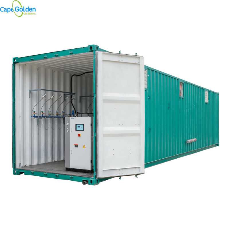 Containerized Type 10ft 20ft 40ft Mobile Oxygen Plant การดูดซับแรงดันสวิง